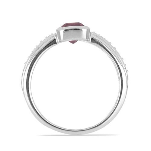 1.20 CT GLASS FILLED RUBY STERLING SILVER RINGS #VR038766